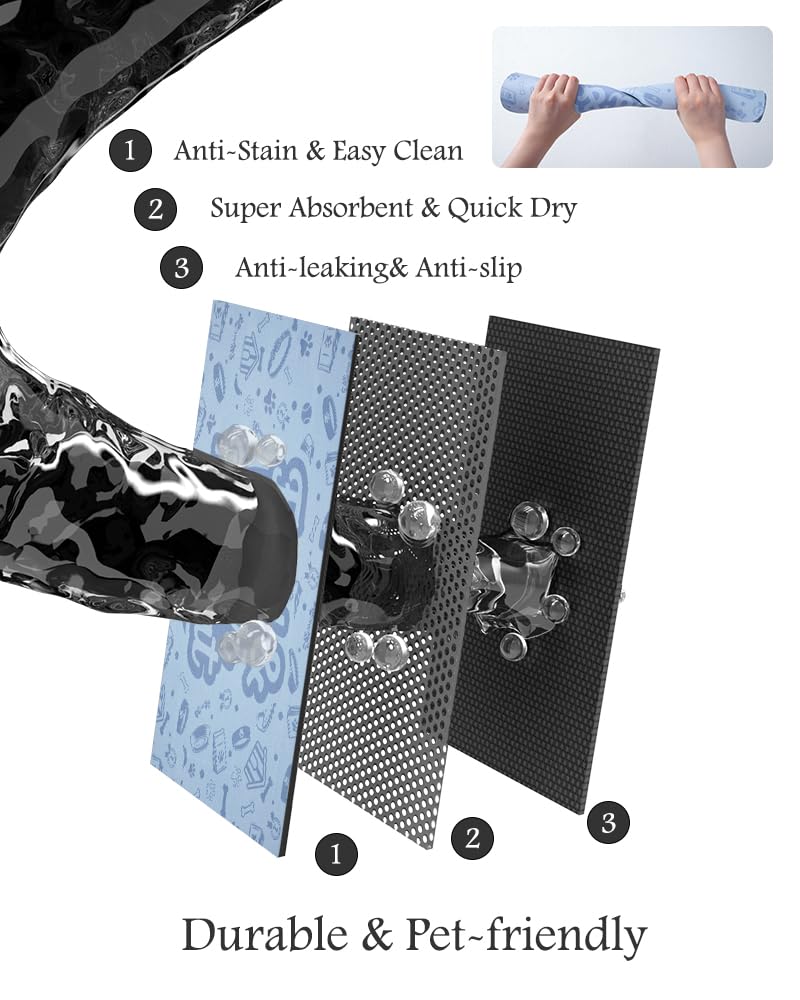 PADOOR drying mat for pet bowls providing a neat drying surface