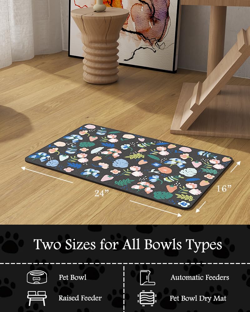 PADOOR Drying mat for pet bowls helps air-dry between uses