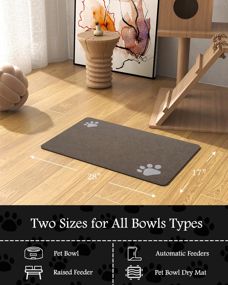 PADOOR durable feeding mat suitable for dogs and cats during meals.