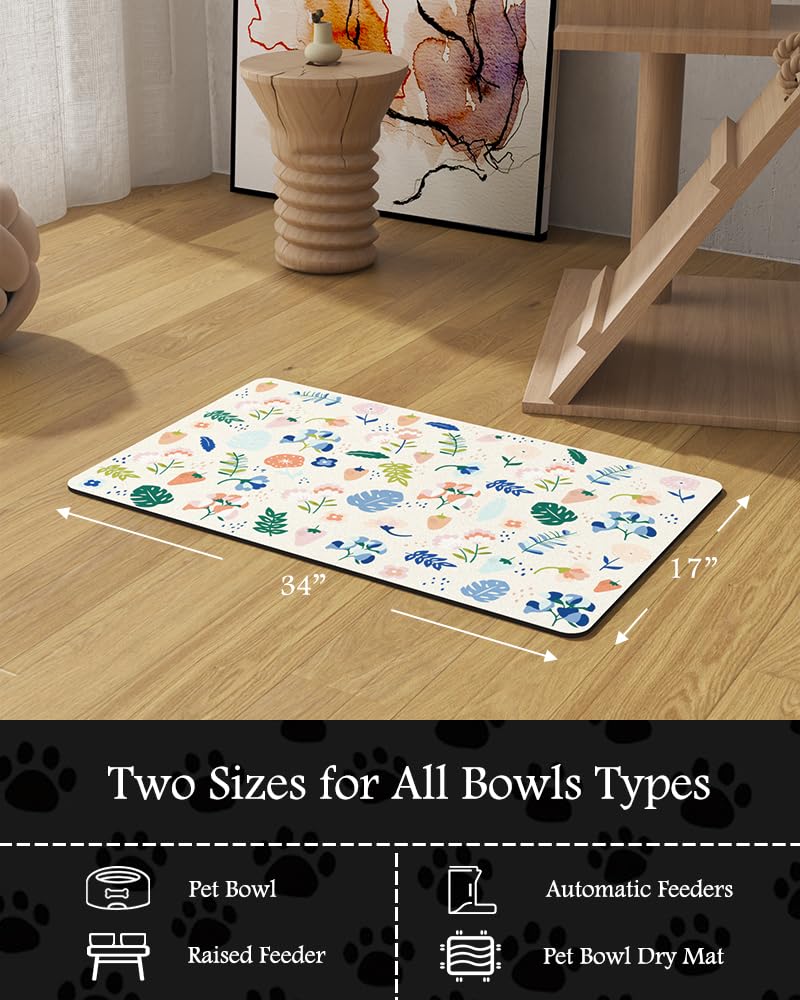 PADOOR LIGHTFLOWERS 17x34 mat for messy drinkers