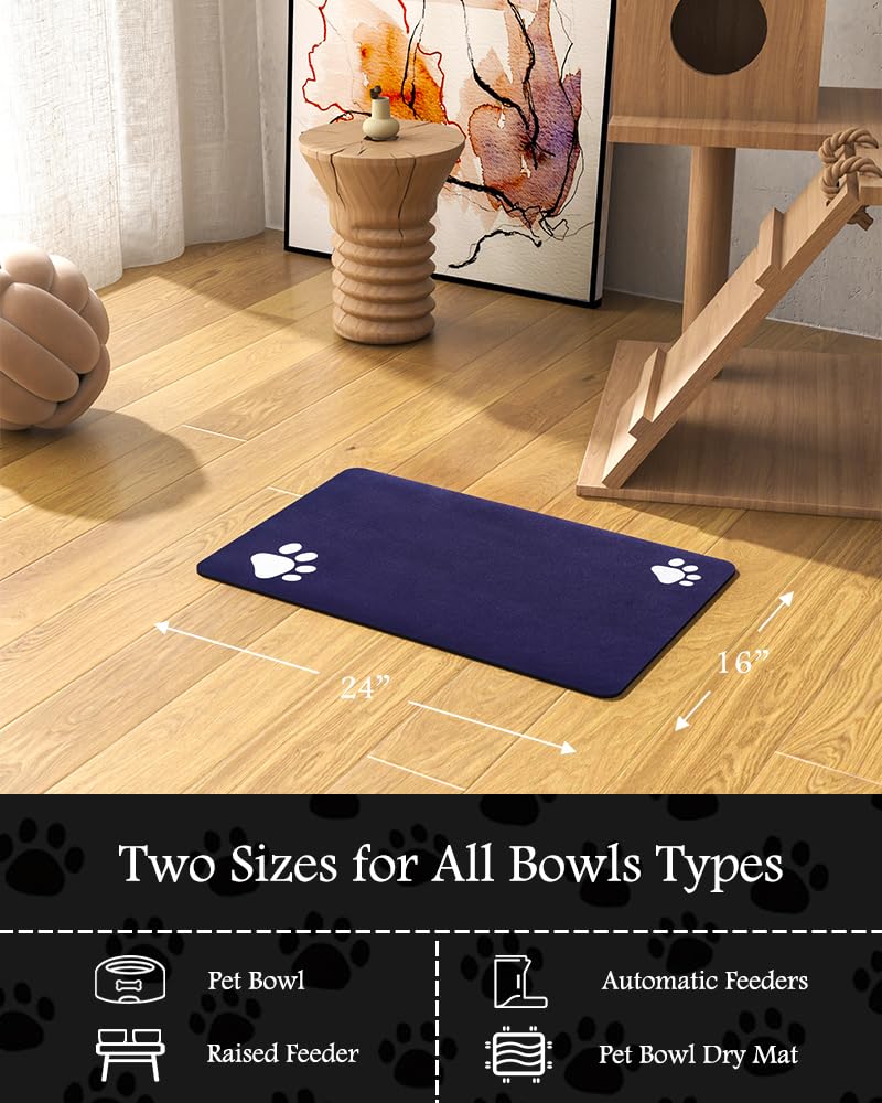 PADOOR multi-use pet feeding mat fits dogs and cats and feeders.