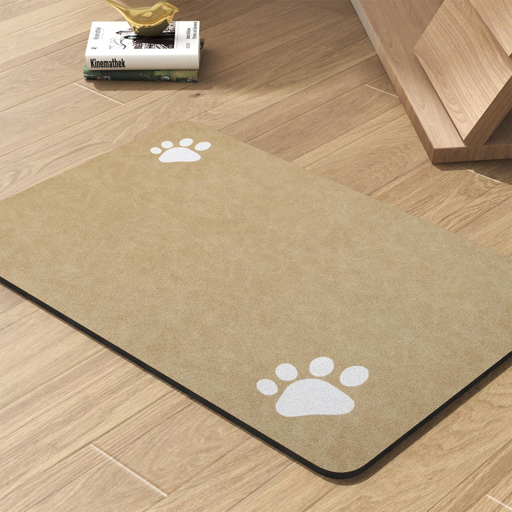PADOOR pet feeding mat absorbent closeup showing fast-drying spill control.