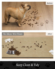 PADOOR beige 23x34 mat on floor protects floors from spills.