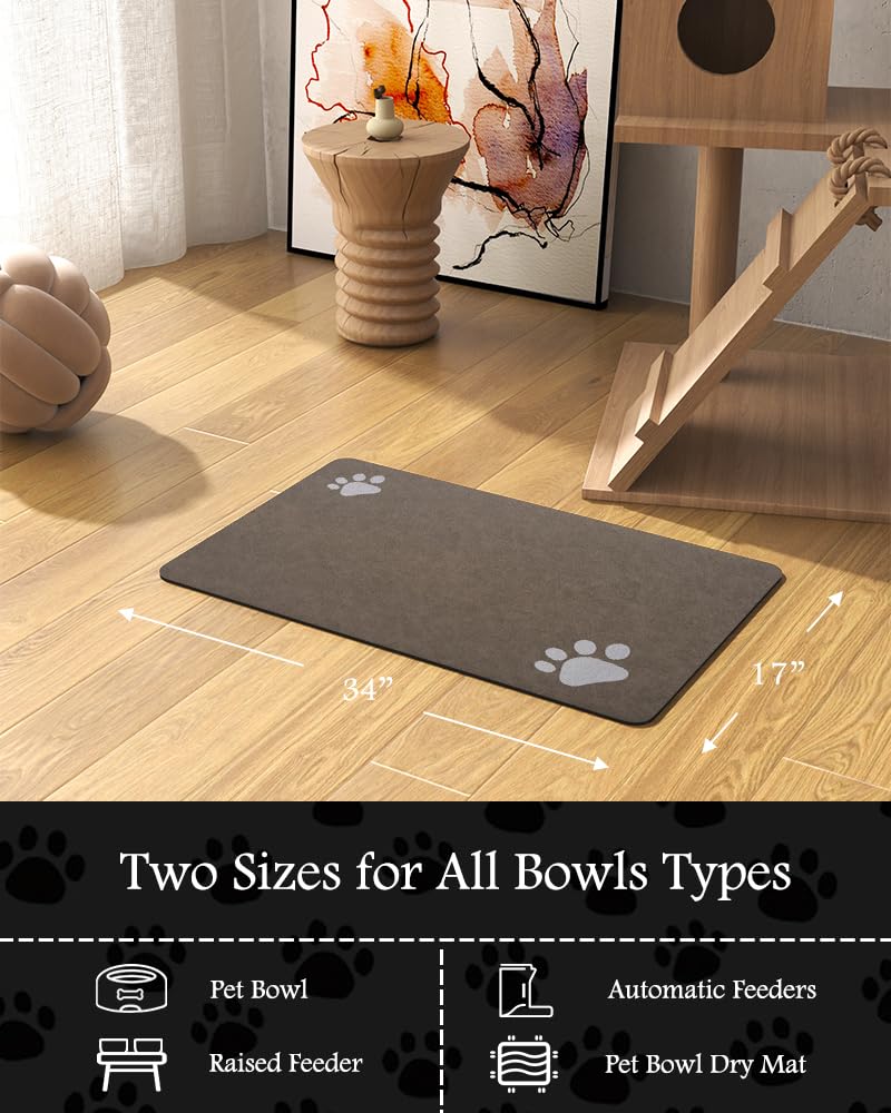 PADOOR versatile mat suitable for dogs, cats, and automatic feeders.