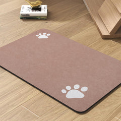 PADOOR pet feeding mat in dusty pink prevents spills and keeps bowls clean.