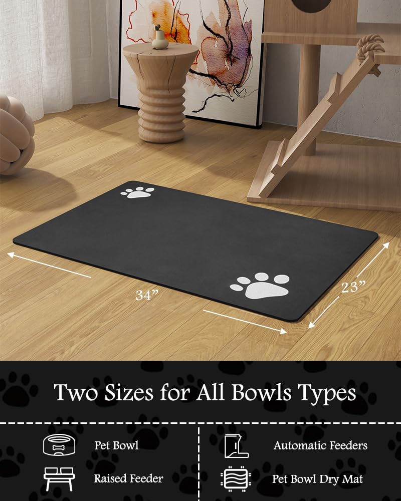 PADOOR pet feeding mat multi-pet-use suits dogs and cats alike.