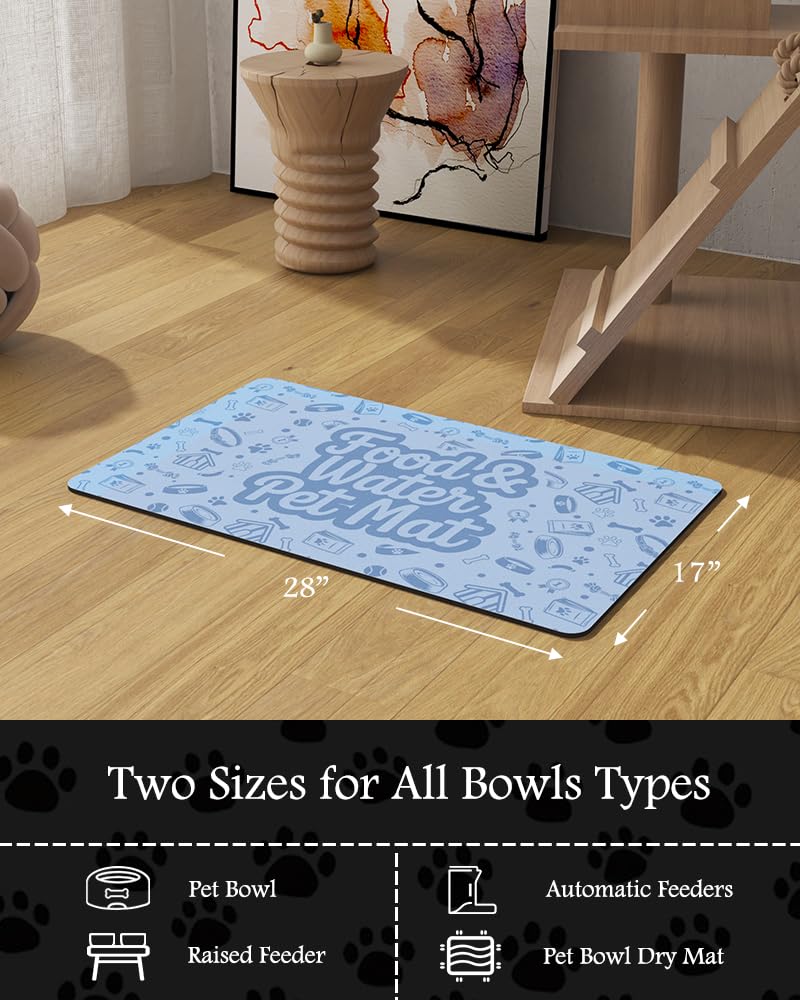 PADOOR multi-use mat dries bowls and supports tidy mealtimes.