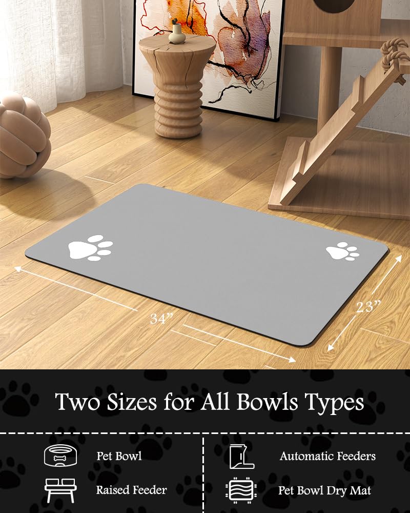 PADOOR Pet Feeding Mat rolled for compact storage and portability.