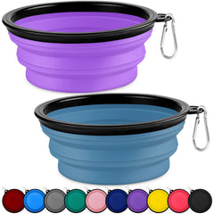 Paercute collapsible bowls paired for easy travel and space-saving storage.