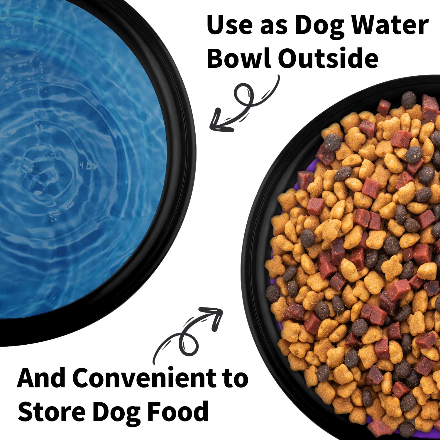 Paercute collapsible bowls travel pack ready for hikes and camping.