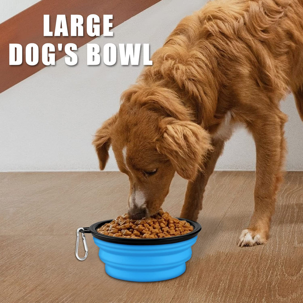 Paercute collapsible dog bowl silicone-ABS construction, durable and safe