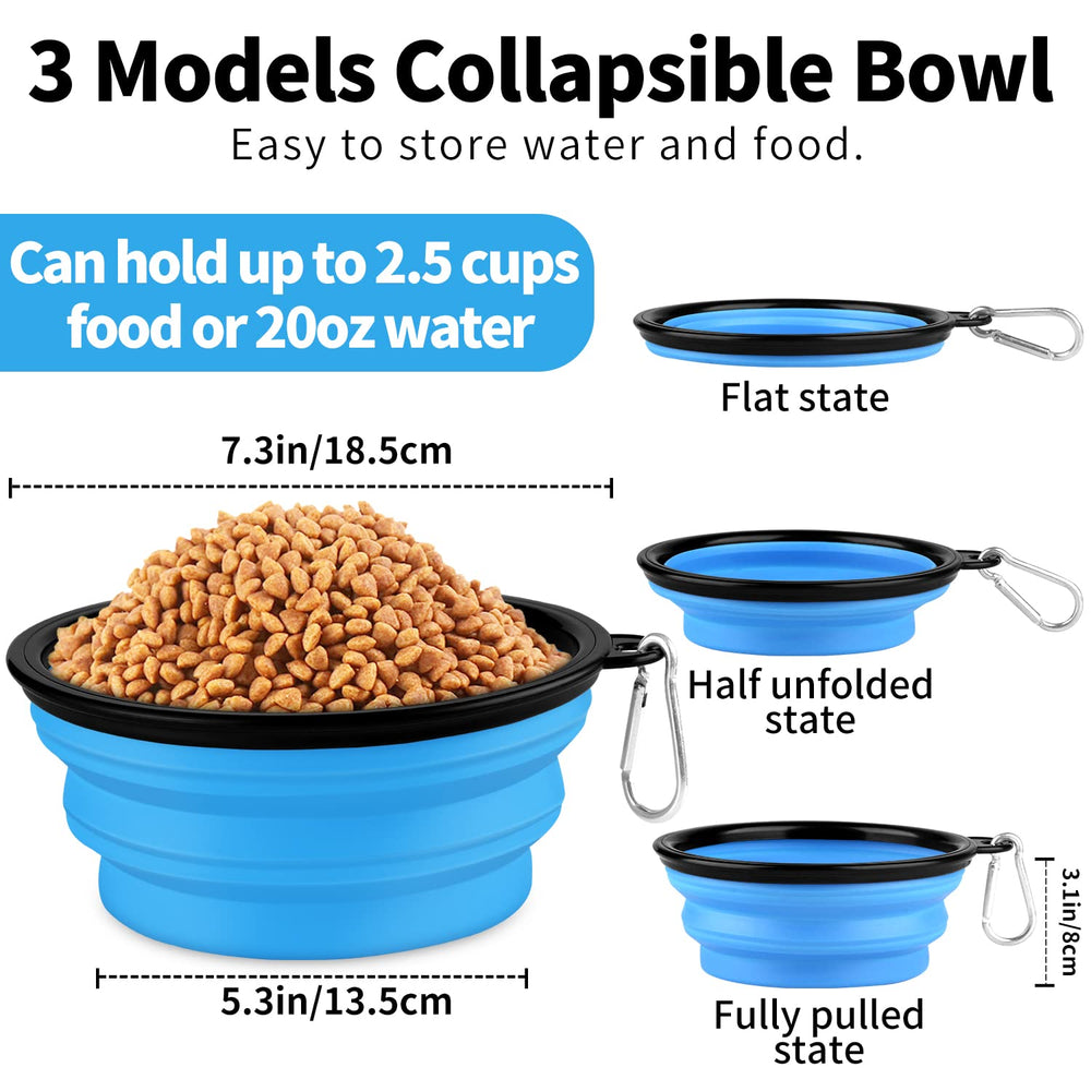 Paercute collapsible dog bowl holds up to 20 oz water