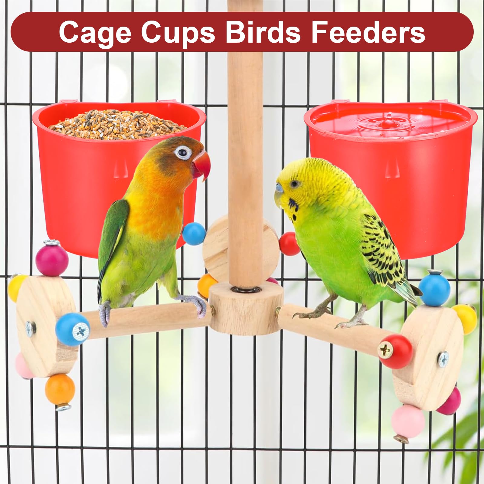 Pafeooui easy-install hanging hooks simplify cage mounting.