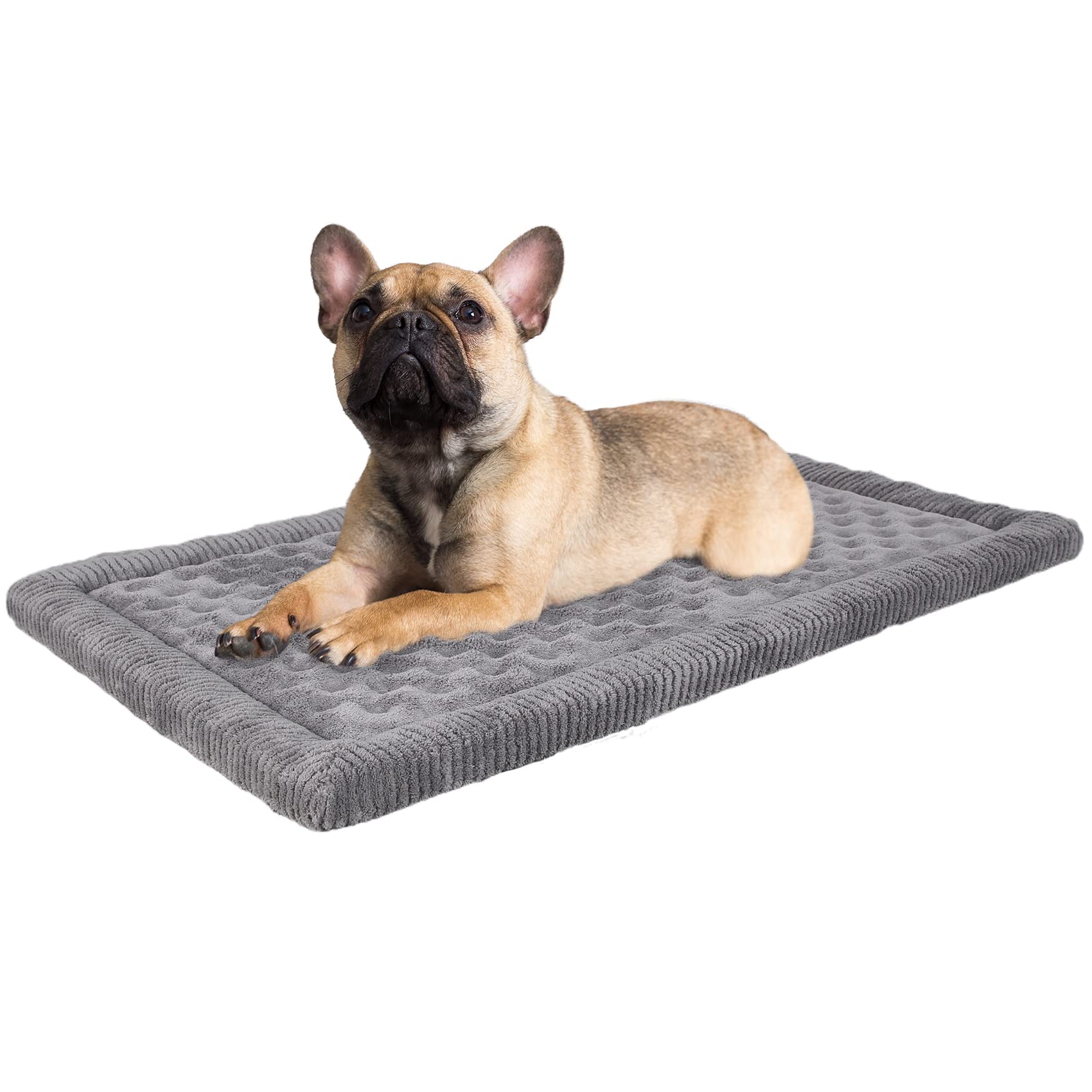 PAGGED dog crate pad gray memory foam inside crate for joint support