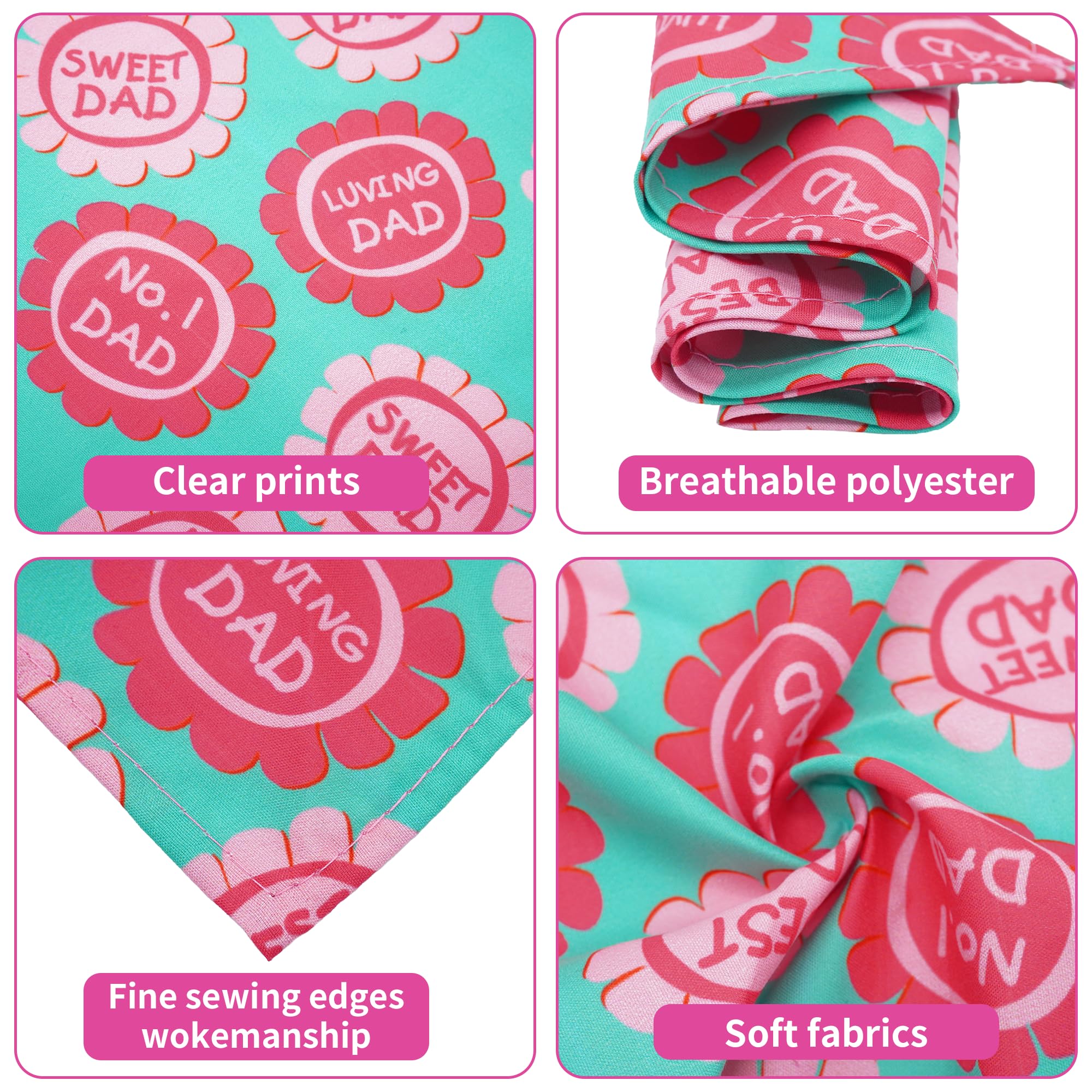 Pai Sence Fathers Day bandana prints like Happy Fathers Day for festive photos