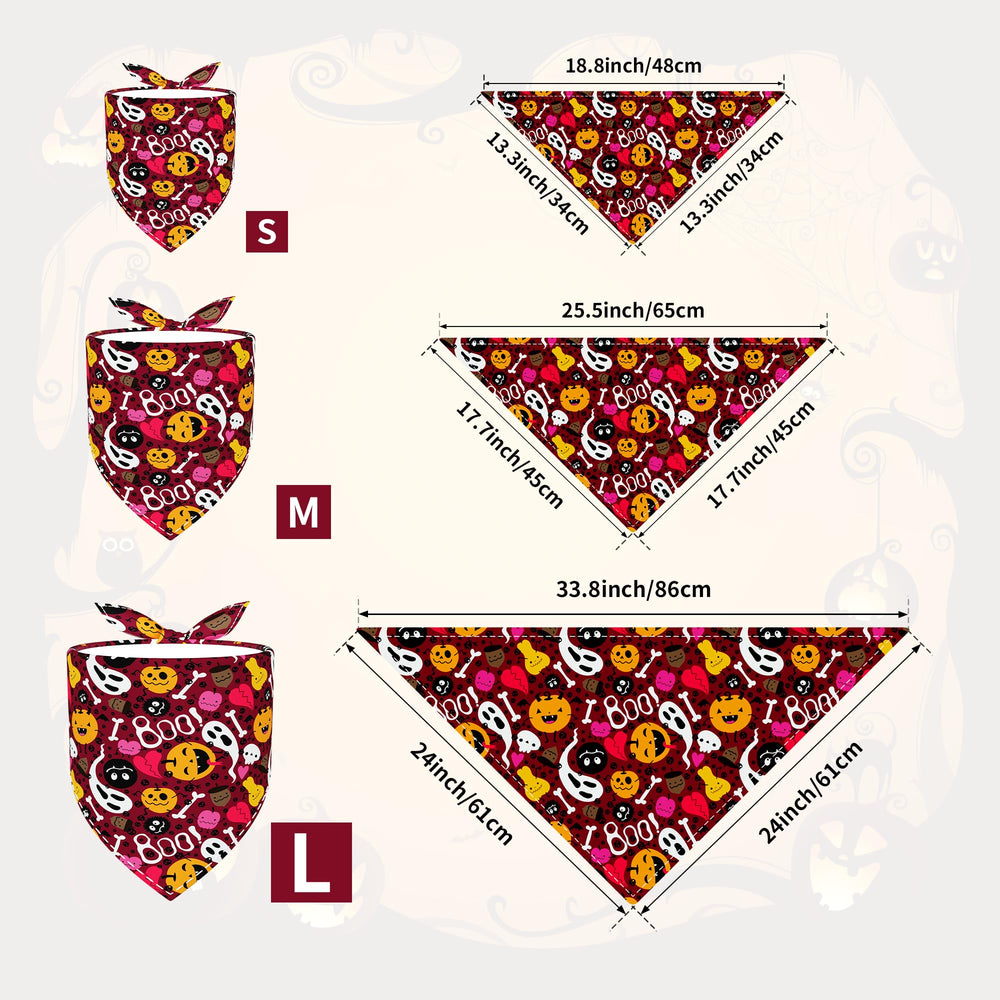 Pai Sence pumpkin bats ghost bandanas highlight playful Halloween style for pets