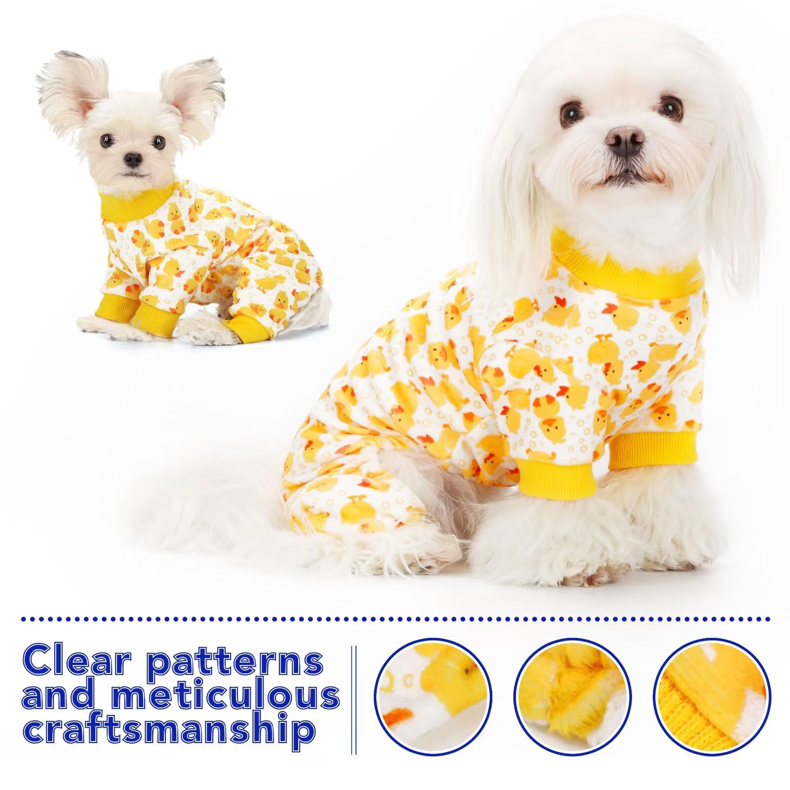 Paiaite Dog Pajamas Onesie material closeup showing soft polyester texture