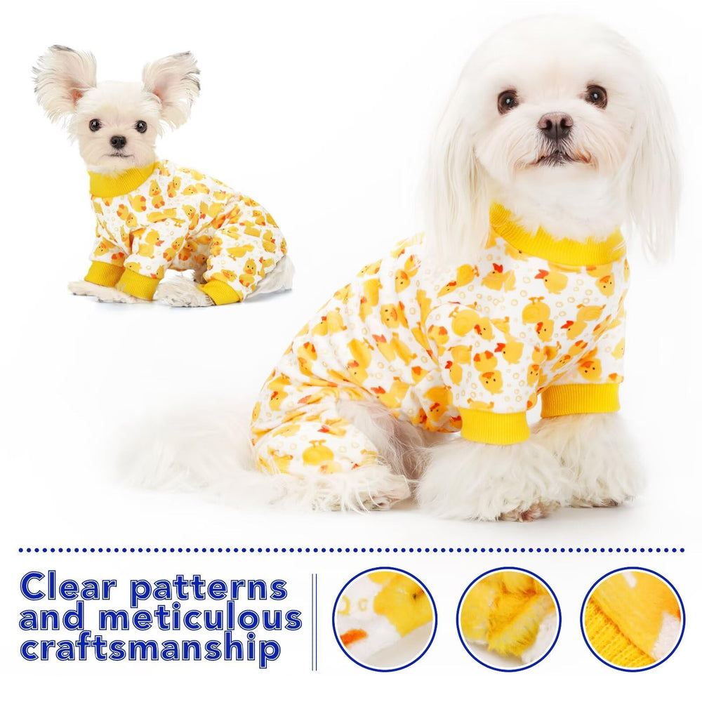 Paiaite Dog Pajamas Onesie material closeup showing soft polyester texture