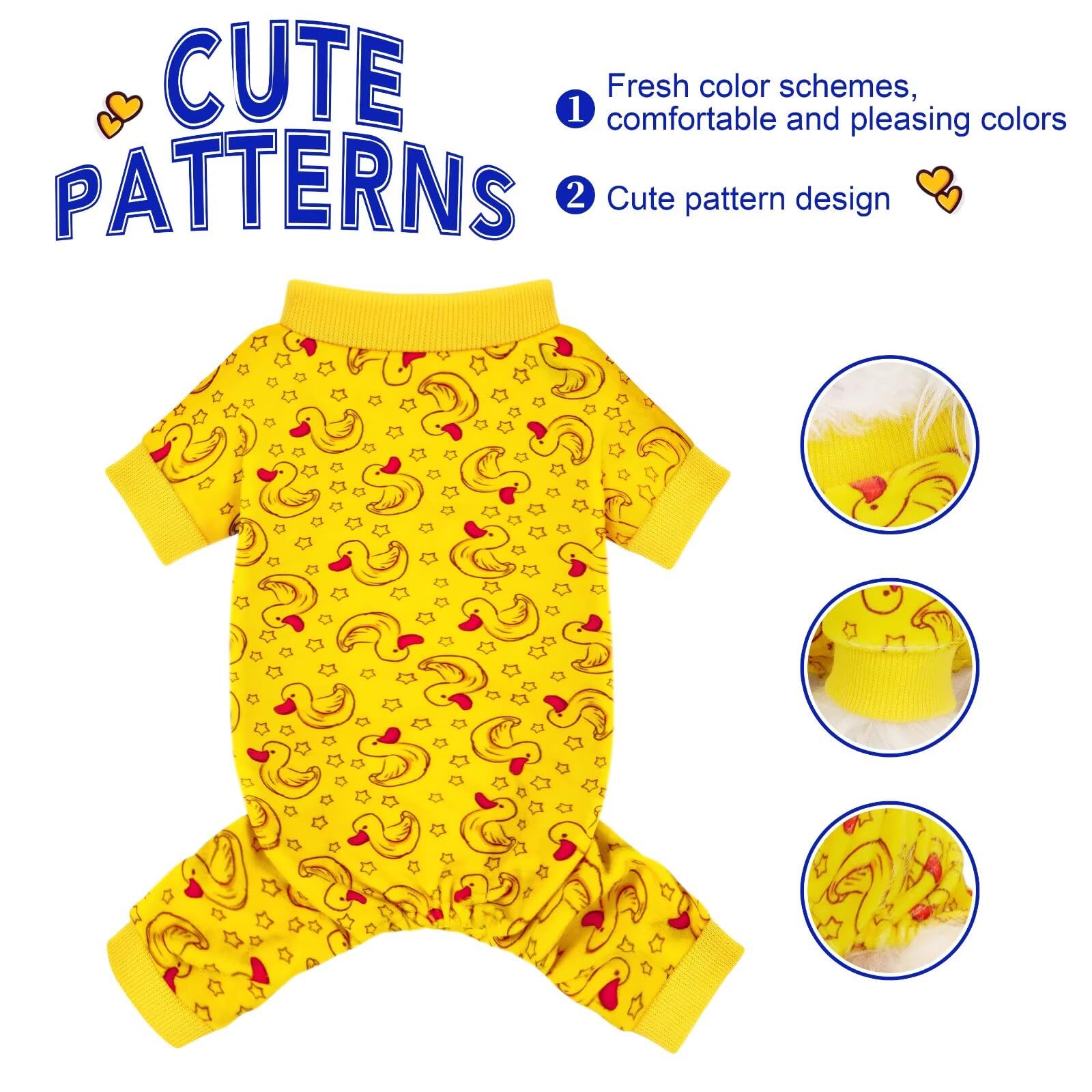 Paiaite dog pajamas moisture-wicking fabric helps keep dog dry during activity.