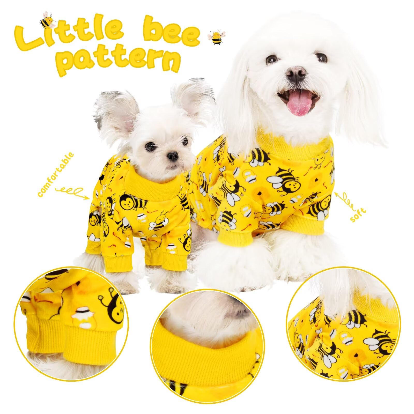 Paiaite dog pajamas onesie soft polyester for breathable comfort.
