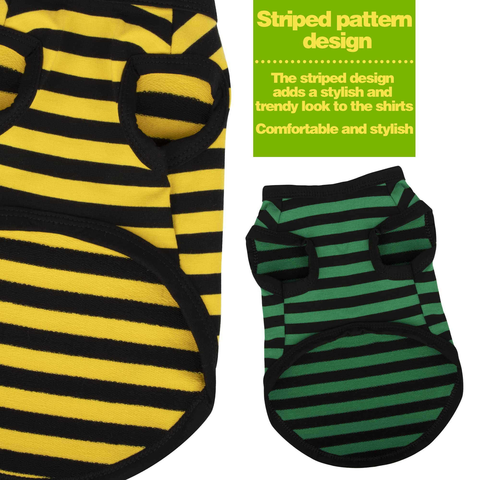 Paiaite dog striped shirt colorful stripes provide stylish everyday wear.