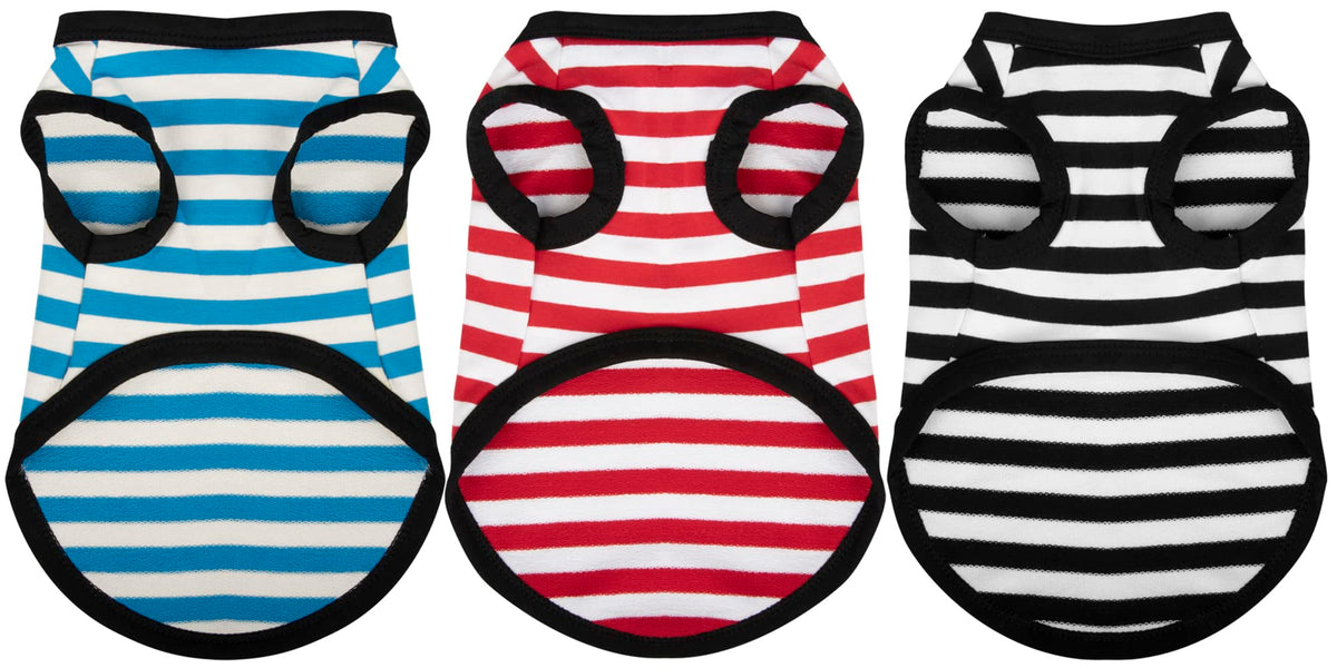 Paiaite dog-striped shirt front view in soft breathable cotton for everyday comfort.