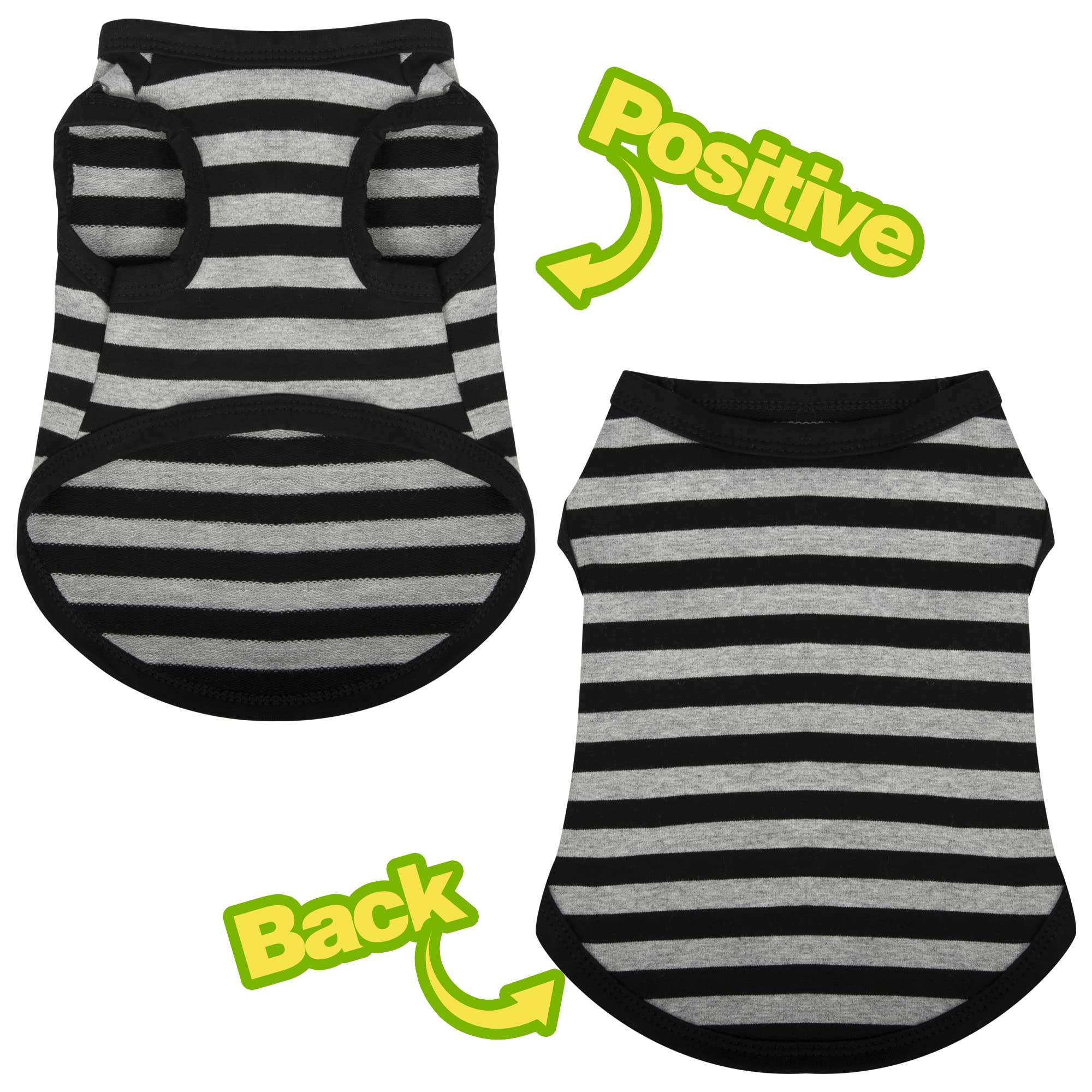 Paiaite dog striped shirt six-color-pack offers color variety for pets.
