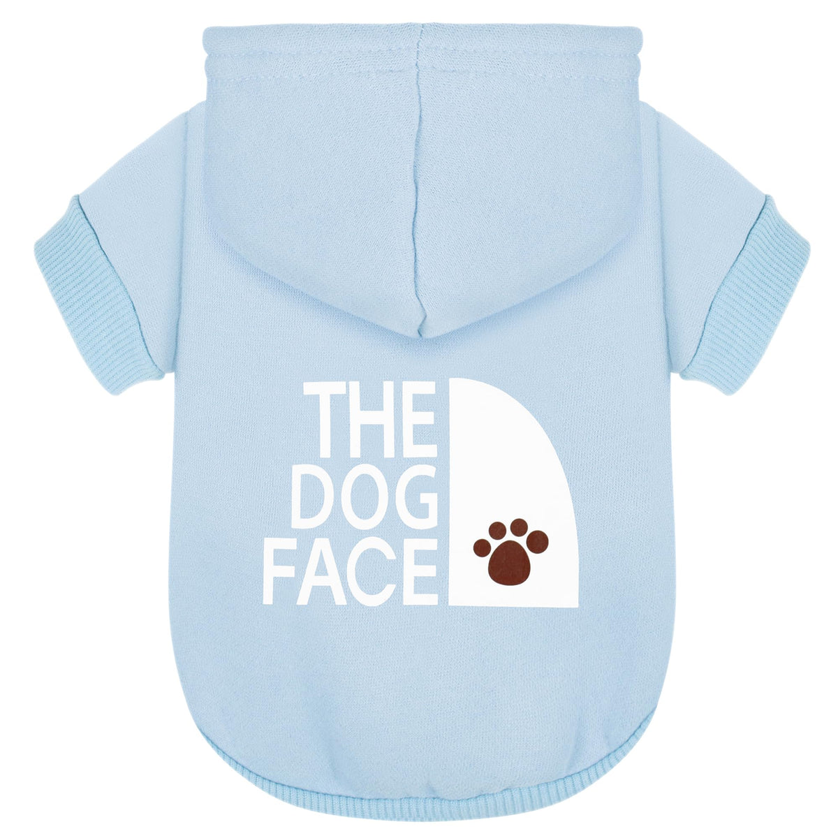 Paiaite light blue Chihuahua dog hoodie front view for warmth and style