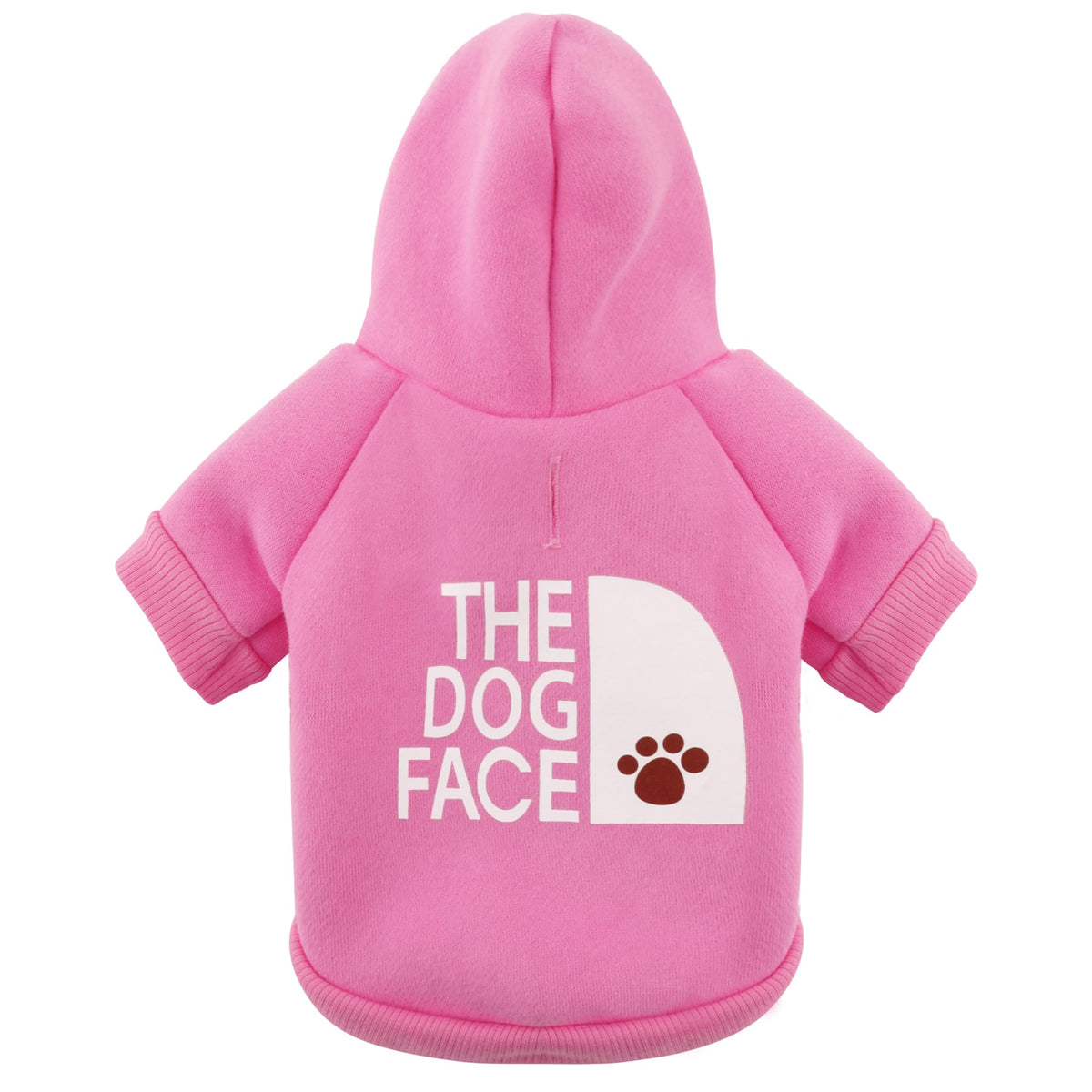 Paiaite Pink Chihuahua Dog Hoodie front view showing snug warmth and fashion-forward print