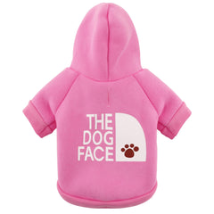 Paiaite Pink Chihuahua Hoodie front view shows cozy warmth for small dogs