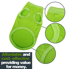 Paiaite plain dog shirt green, breathable fabric for warm walks