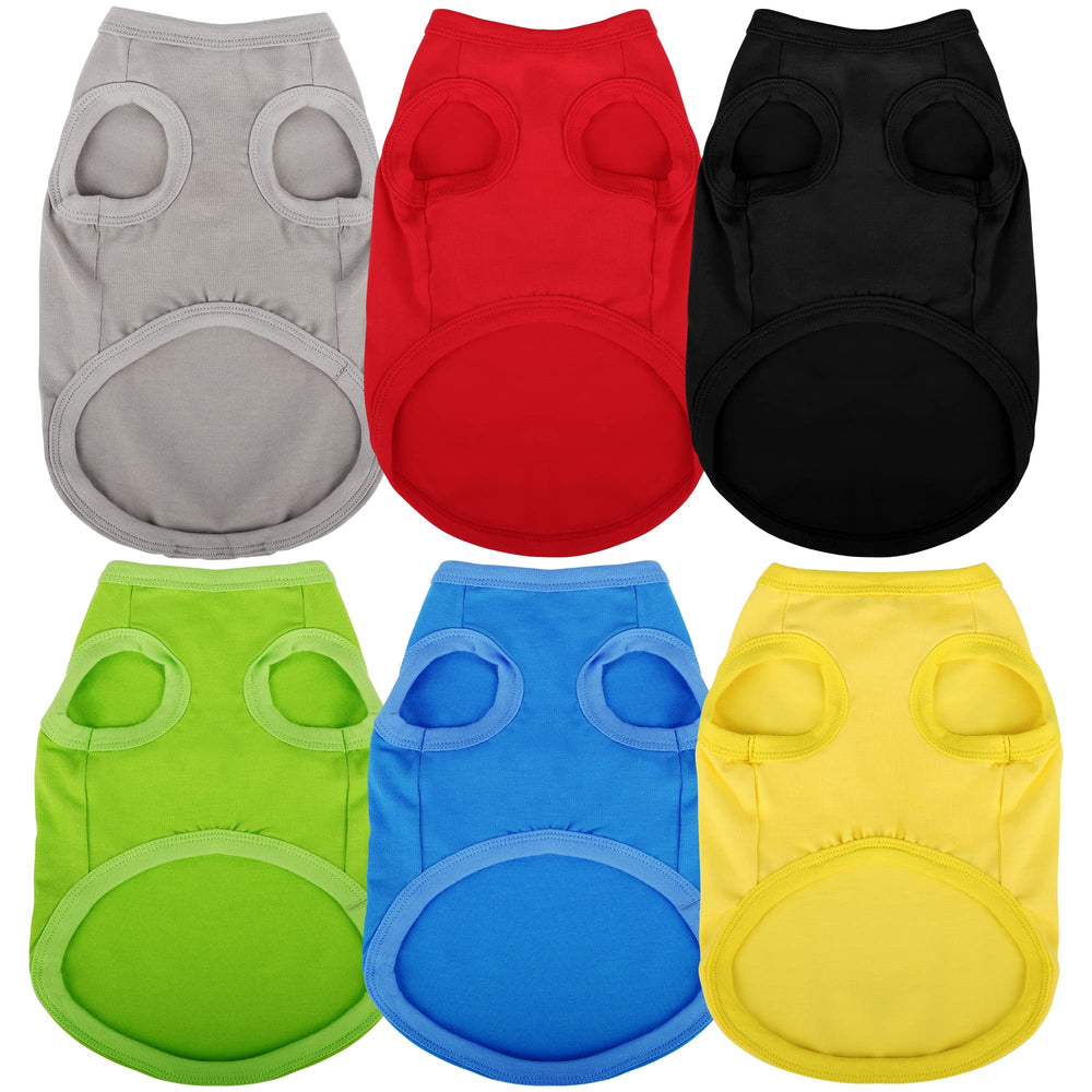 Paiaite sleeveless dog shirt in breathable cotton for easy movement.