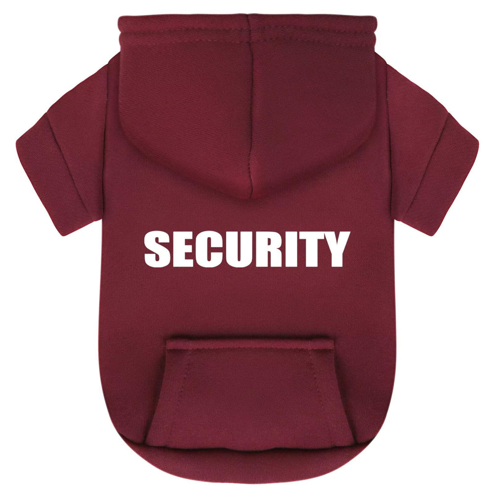 Paiaite wine red Chihuahua hoodie front view offers warm, snug comfort.
