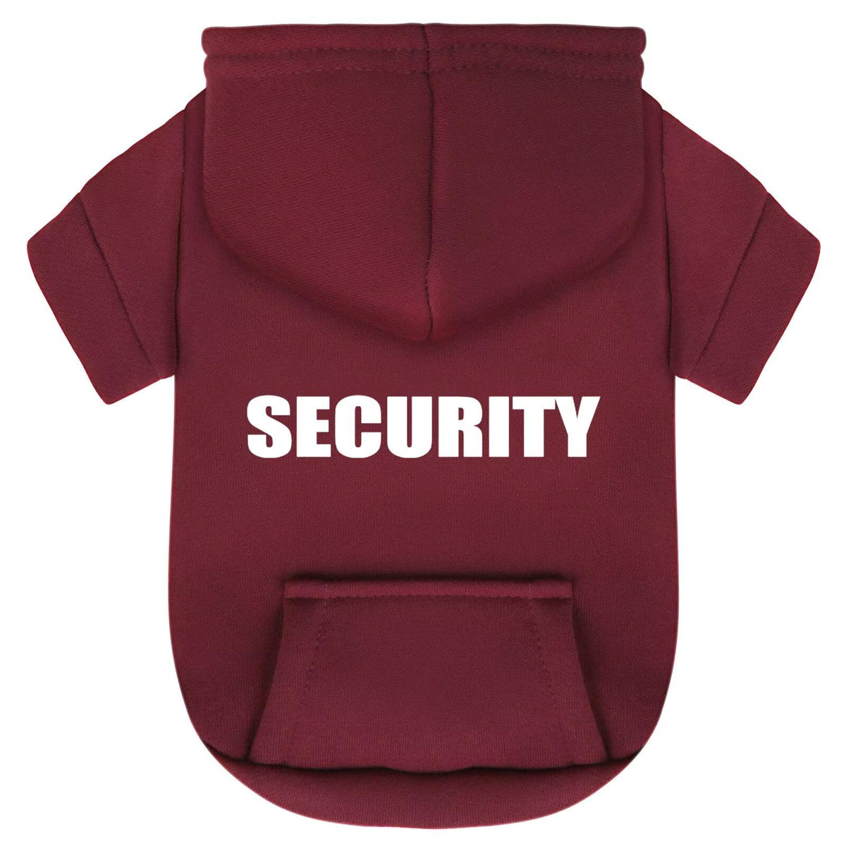 Paiaite wine red Chihuahua hoodie front view offers warm, snug comfort.