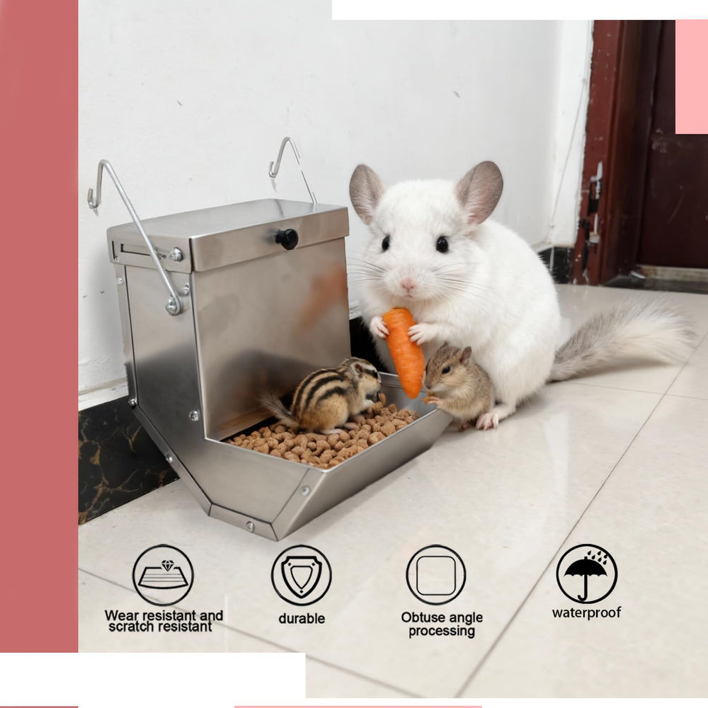 Paiaojia rabbits feeder holds 4 lbs per unit for extended feeding.