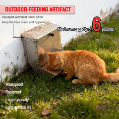 Paiaojia rabbits feeder premium stainless steel for durability indoors or outdoors.