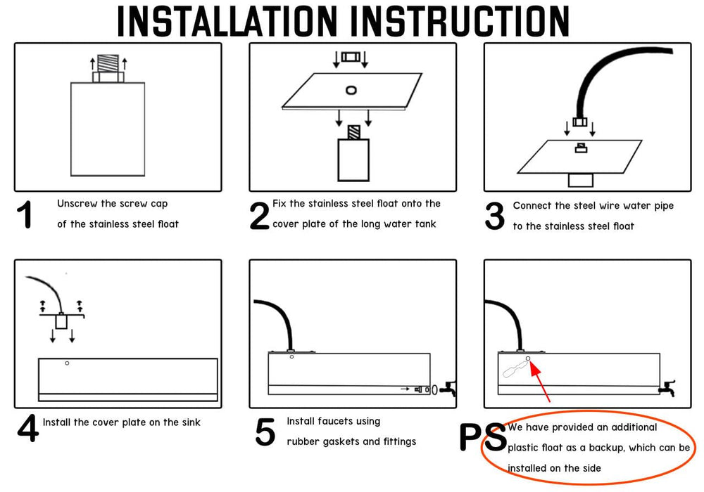 Paiaojia side drain and top float valve access for maintenance