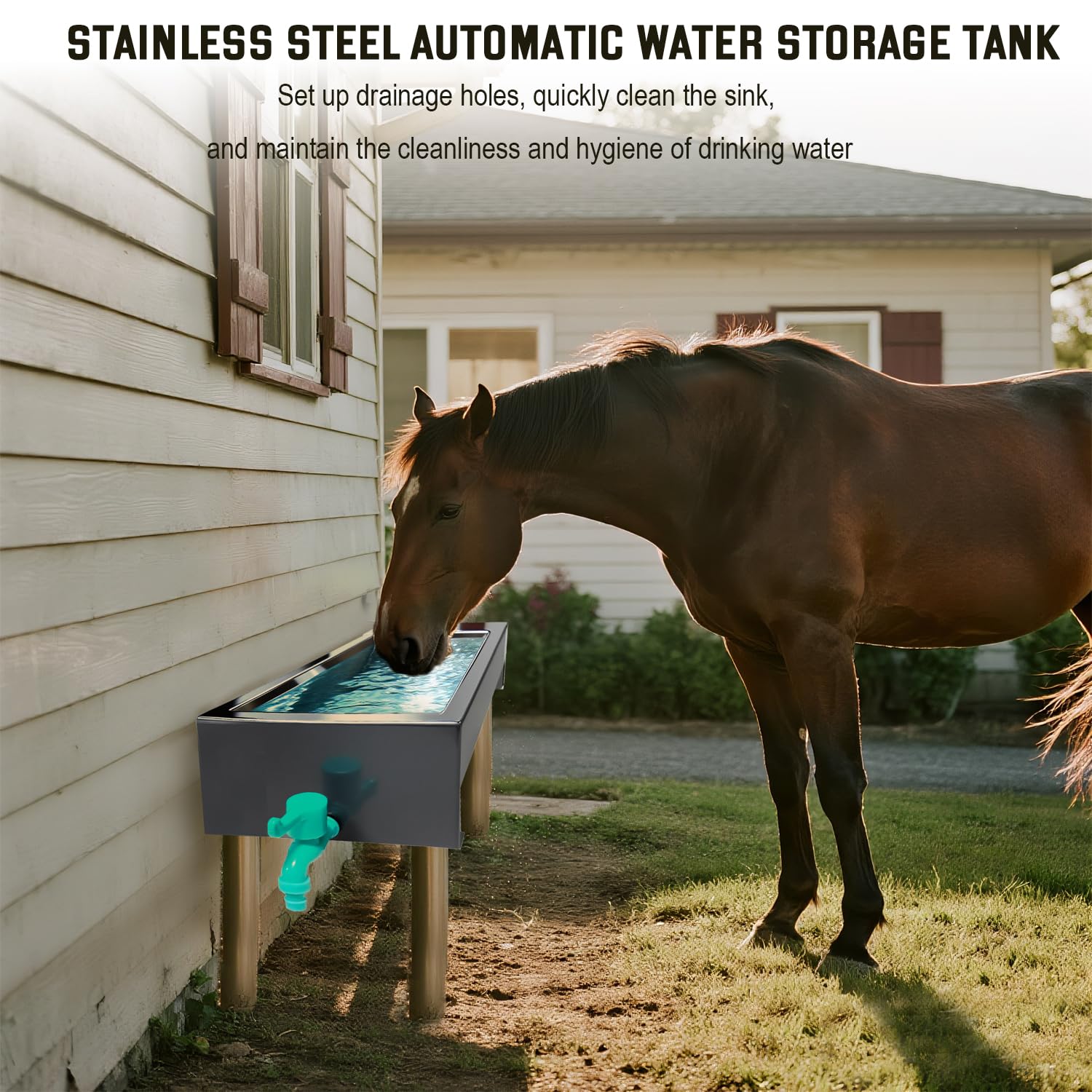 Paiaojia water trough 54L capacity ideal for large herds and big dogs
