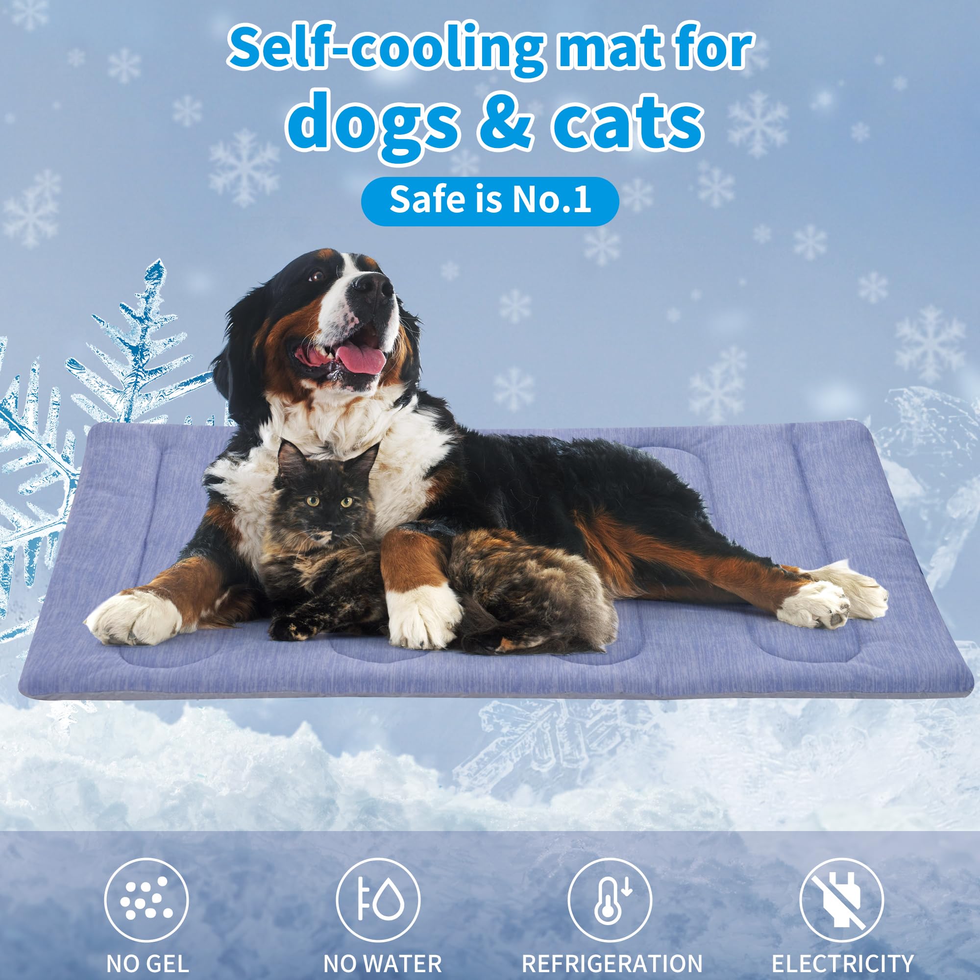 PAIGTEK cooling mat large-dogs five-layer construction for durability and protection