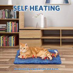 PAIGTEK Self Warming Cat Bed soft fabric closeup highlights plush comfort for cats.
