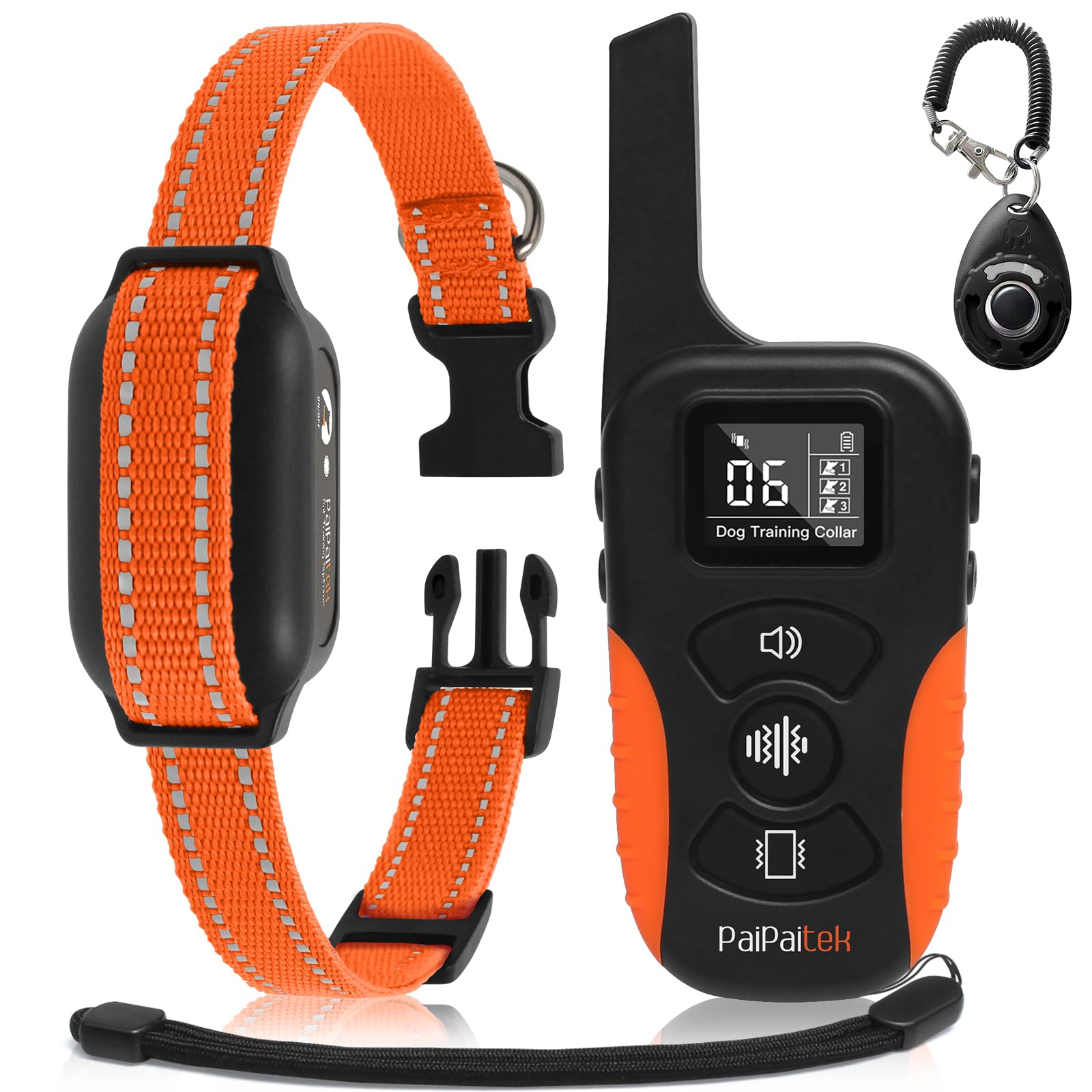 PaiPaitek dog vibration collar with remote enables calm training and focused responses.