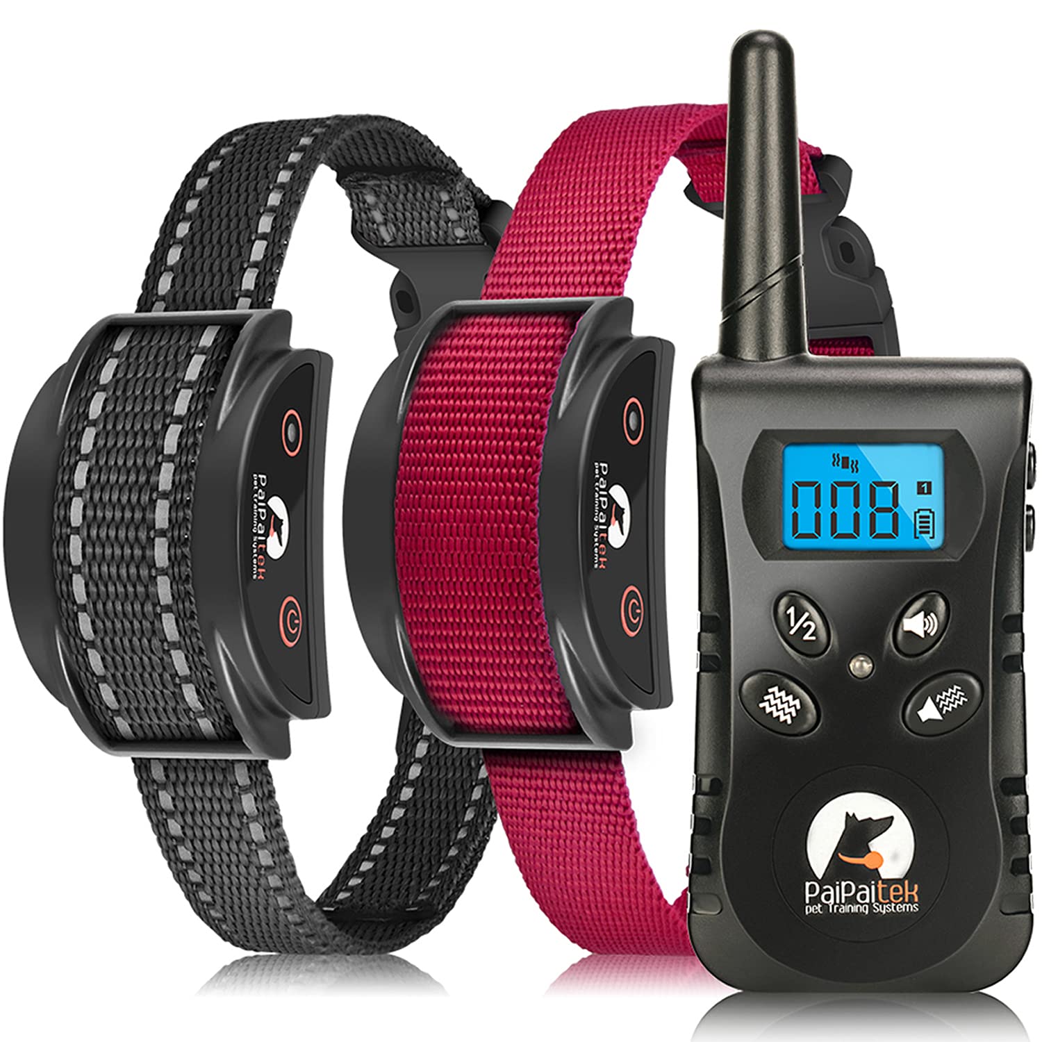 Paipaitek vibrating dog collar remote range for effective training outdoors