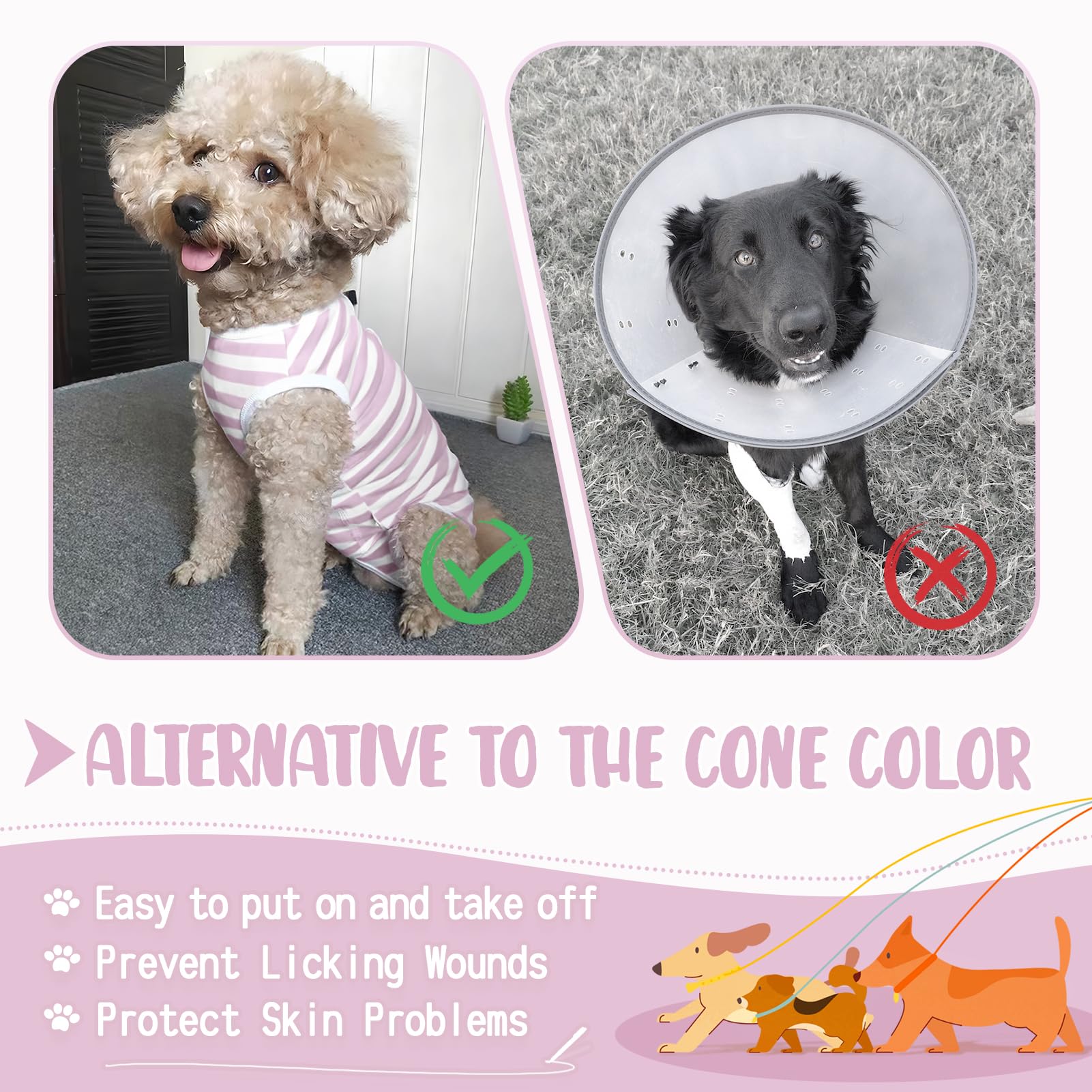 Paipeper recovery suit belly cut seam enables potty breaks without removing