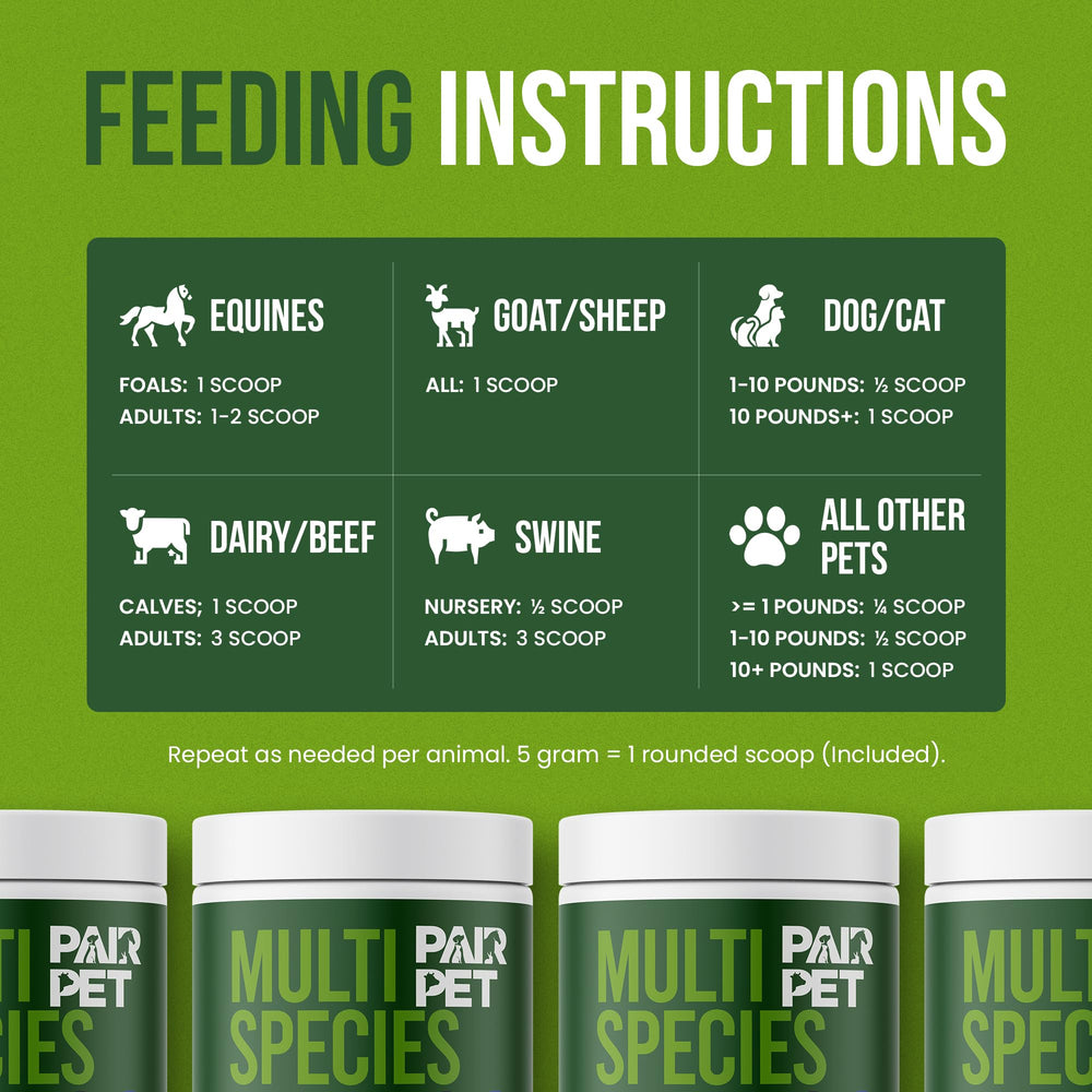 Pair Pet multi-species use on horses and goats during feeding times.