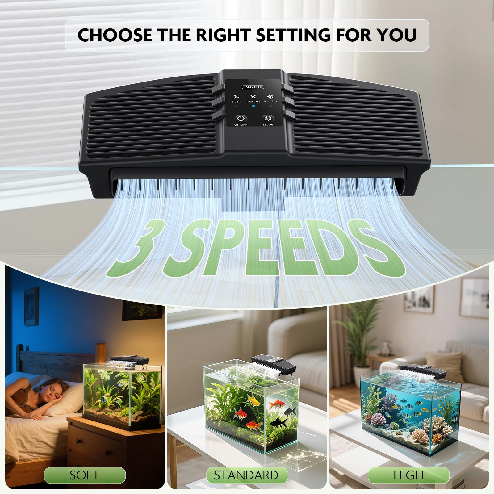 PAIZOO 360-degree base rotation allows flexible wind direction