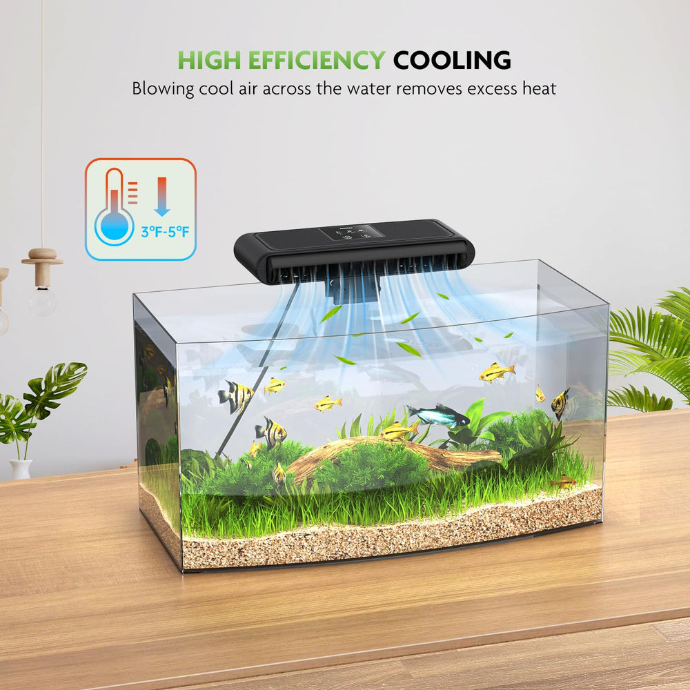 PAIZOO aquarium chiller fan dual-turbo motor highlights quiet operation