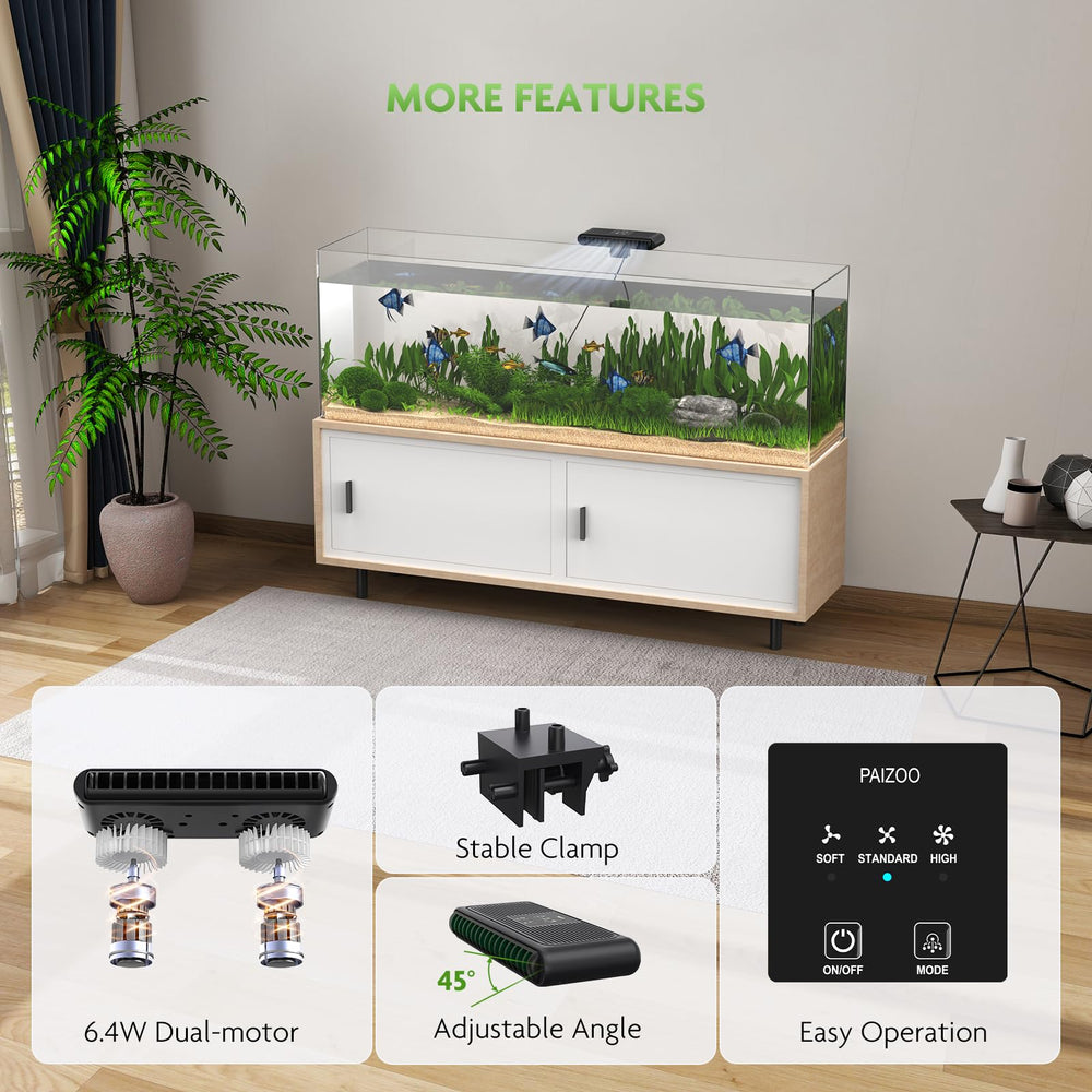 PAIZOO aquarium chiller fan long 150 cm cable for flexible placement