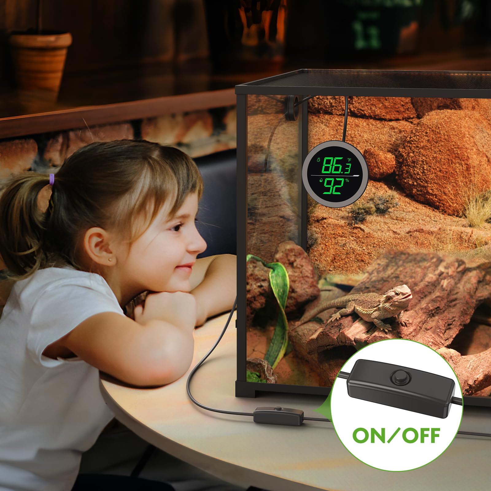 PAIZOO LED display night visibility reads easily in low light for monitoring.