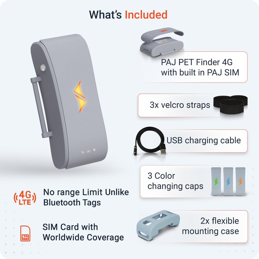 PAJ GPS tracker SIM-enabled device ensures connectivity across areas.