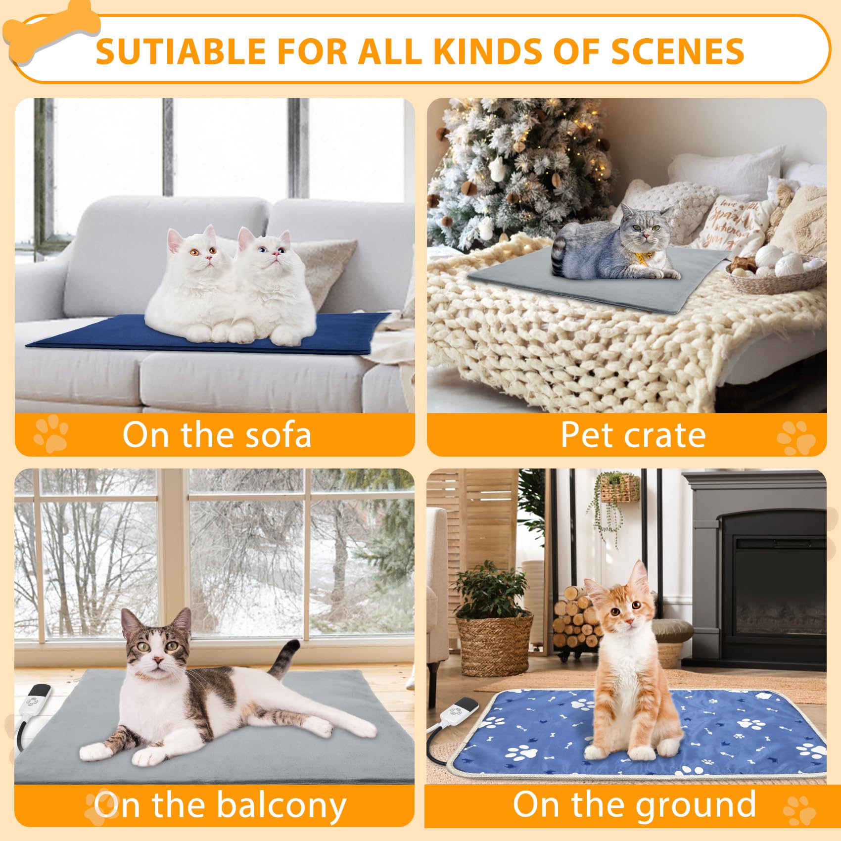 Pakimi cat heating pad outdoor auto shut-off 4-24h feature, safety-first.